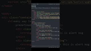 Easy way to create alert message in bootstrap 5 #html #css #bootstrap #alert #message #shorts