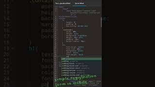 Register form design in mobile #css #html5 #short #viral #programming #program