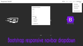 How to make a responsive navbar dropdown with bootstrap? | without css and javascript