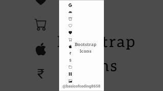 #7 Bootstrap icons ॥ Bootstrap for Beginners #bootstrap#basicofcoding#coding#icons#shorts#tutorial