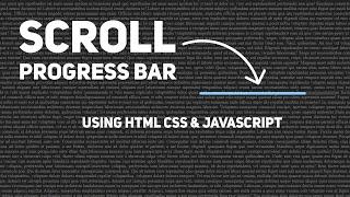 Scroll ProgressBar Using Css & Javascript | Scroll Progress Using Javascript | Javascript Tutorial