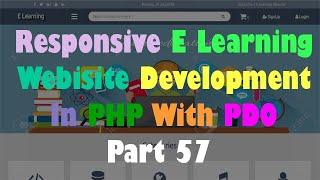 Responsive E Learning Website Development In PHP With PDO Part 57 Profile Page Right Section Design