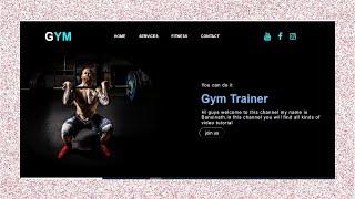 Fitness Landing Page Website Design Using Html CSS step by step ..