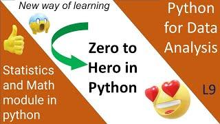 Python || Statistics and Math module in python ????????????????