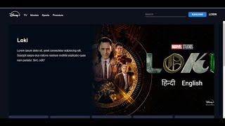 Build a Disney+ Hotstar Responsive UI Clone in HTML5 CSS3 and Javascript