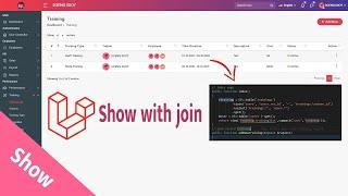 Show data training on data table Laravel 8 | HR Management