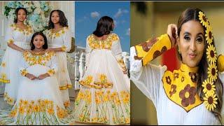 Habesha Kemis | Ethiopian Cultural Dress New style | 2020 New Ethiopian Traditional Frock