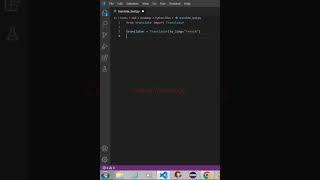 translate text in python | Python | #shorts #ytshort #shortsfeed  #pythonshorts