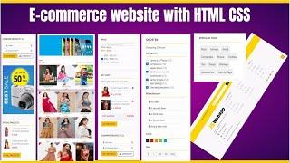 E-commerce Website Product Page With Sidebar | HTML CSS