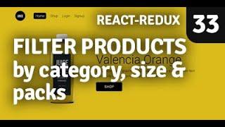 Filter Products by category size packs | Redux Shopping Cart | Part 33