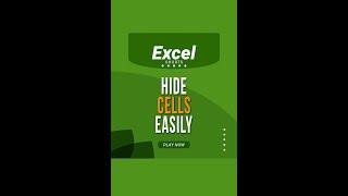 How to Hide Cells Easily in Excel | Excel | Tutorials | Youtube Shorts #shorts #short