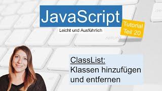 classList, JavaScript Tutorial deutsch Teil 20