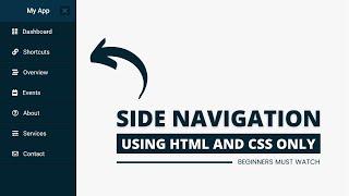 Responsive Sidebar Menu using jQuery | slide out Animated Navigation Menu html and CSS3 in Hindi