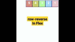 row-reverse in flex | css tutorial #shorts #html #css