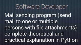 Mail sending program in python || send mail to single and multiple person