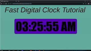 Digital Clock Tutorial in Hindi With HTML , CSS , JS | JS Clock in 4 Minutes #javascript