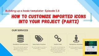 How to Customize icons in your project |Template with HTML and CSS| Part5.8| Customize Icons- Part2