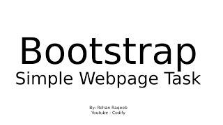 Bootstrap Simple Web-page task with basic guidelines