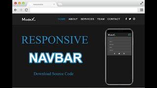 Responsive Navbar Tutorial Using HTML CSS & JS | How To Make Responsive Navigation Bar