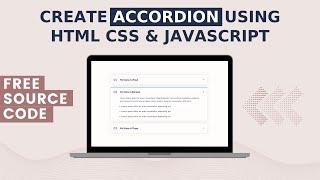 Create Animated Accordion using HTML CSS & JavaScript in Hindi 2022