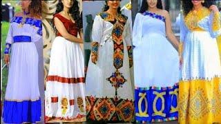 #Habesha kemis #Ethiopian cultural #dress new style best #ethiopian traditional #የሀበሻ #ልብሶች