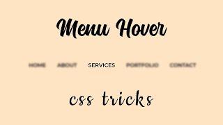 Pure CSS Menu Hover Effect | CSS Hover Effects