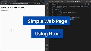 HTML Tutorial For Beginners || Simple Webpage || Tags||