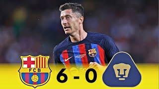 Barcelona vs Pumas 6-0 Goles y Resumen 2022