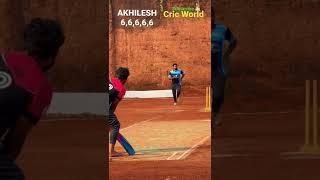 AKHILESH HITTING 5 SIXES IN 1 over #viral #viralshorts #youtubeshorts #trending #new #shortvideo