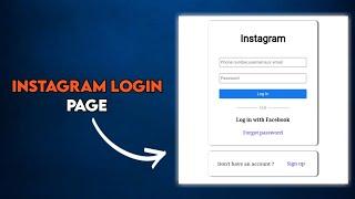 How to create Instagram Login page  with HTML & CSS || kid coder