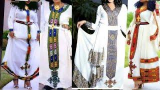 #Habesha kemis #Ethiopian cultural #dress new style best #ethiopian traditional #የሀበሻ #ልብሶች