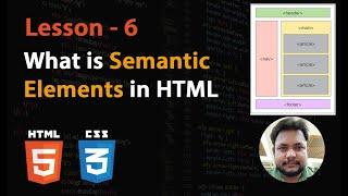 HTML basic tutorial:  What is semantic elements in HTML5 In Hindi #semantic