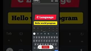 hello world program in c language ||#shorts#google