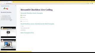 Next Tutorial-4: Streamlit Checkbox API st.checkbox Highlights