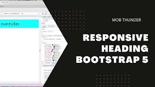 How to make Responsive heading using bootstrap | Responsive | Bootstrap - Tutorial | Responsive H |