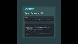 open camera using javascript code learn basic javascript tutorial for beginners in hindi #shorts