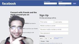 Build a Facebook Clone Register & Login Page UI in Browser Using HTML5 & CSS3