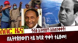 Ethiopia | Yemen | Sudan | Abiy Ahmed | Alsisi  ግብጽ ኢትዮጵያን አስጠነቀቀች❗️  በኢትዮጵያውያን ላይ ከባድ ጥቃት ተፈጸመ❗️