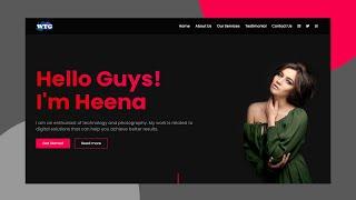 ???? Part - 1 of Portfolio Website using HTML CSS | Responsive website design | Portfolio website