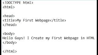 HTML tutorial for beginners/Introduction to HTML/First program in Html/ Lesson#1