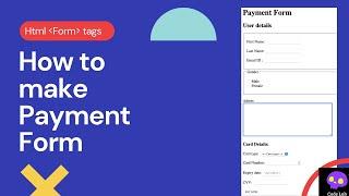 How to make a payment  form using HTML | Code Lab | Pure html