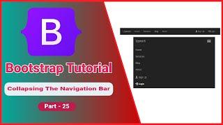 bootstrap collapsing navigation bar | bootstrap collapsing navigation bar example | part 25