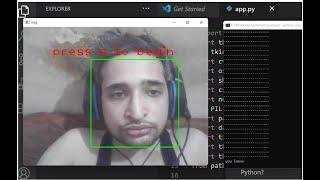 Python 3 Tkinter Computer Vision Script to Build Eye Blink Detection Game From Webcam Using OpenCV