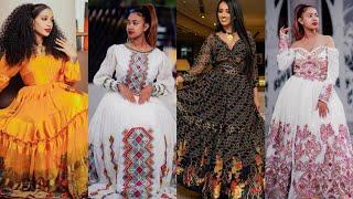 habesha kemis Ethiopian cultural dress new style new habesha traditional cloth ሀበሻ ቀሚስ