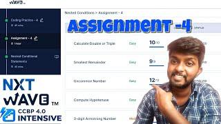 My Python Assignment -4  | Live Coding Practice | Nested Conditions | Nxt Wave CCBP 4.0 Intensive