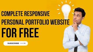 Create a Responsive Personal Portfolio Website Design