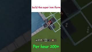 minecraft iron farm tutorial easy get per hour 200+ iron#minecraft #viral #technoblade