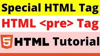 Pre Tag in HTML | HTML pre Tag | Preformatted Text Element | HTML Bangla Tutorial For Beginners 2022