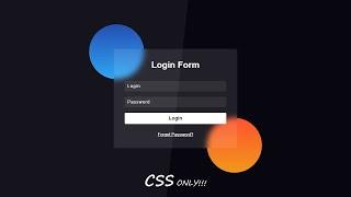 Glass Login Form | Responsive Login Form HTML CSS