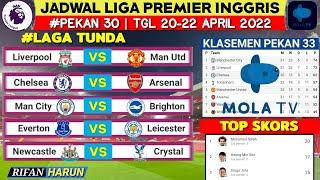 Jadwal Liga Inggris Pekan 30 | Liverpool vs Manchester United | Klasemen Premier League 2022 | Live